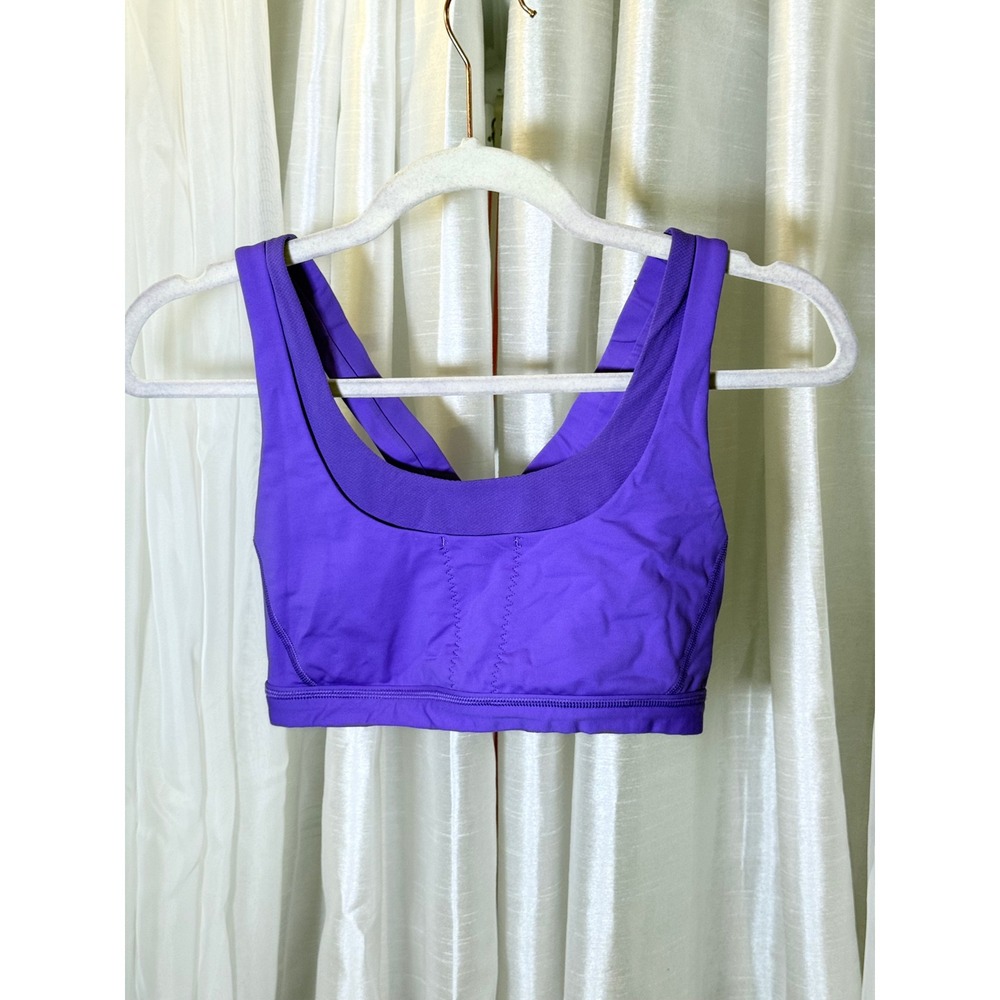 Lululemon All Sport Bra Women 6 Purple LW2562S Cross Back Medium Support